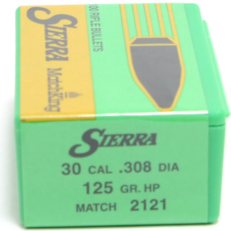 100 Ogives SIERRA 2121 MatchKing cal. 308 125gr