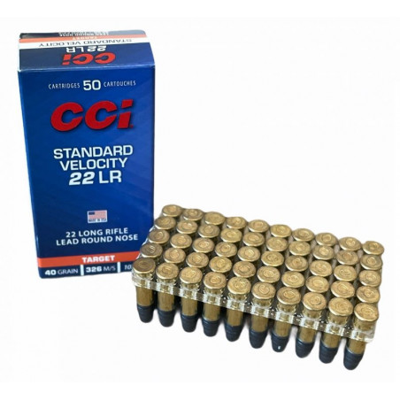CCI - 500 cartouches 22LR Standard Velocity 40 Grains