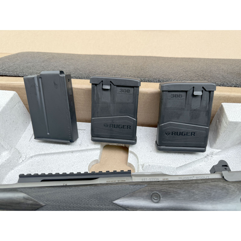 OCCASION VENDUE - Carabine Ruger Scout Inox cal.308 Win