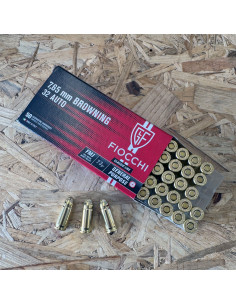FIOCCHI - 10 Boites de 50 cartouches 7,65mm Browning / 32 ACP 73 Grains FMJ