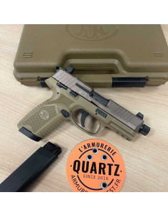 OCCASION VENDUE - Pistolet FN 502 Tactical cal. 22LR FDE fileté 1/2-28TPI