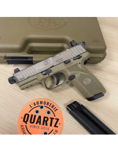 OCCASION VENDUE - Pistolet FN 502 Tactical cal. 22LR FDE fileté 1/2-28TPI 2