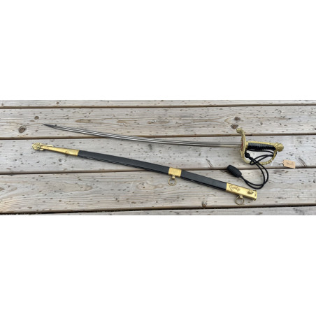 Sabre Officier Marine modèle 1837 avec sa Dragonne - Fabrication HOSTIN 1993