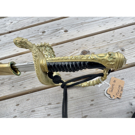 Sabre Officier Marine modèle 1837 avec sa Dragonne - Fabrication HOSTIN 1993