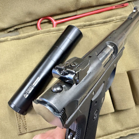 OCCASION VENDUE - Pistolet cal. 22LR RUGER 22/45 TARGET MKIII Fileté + Silencieux A-TEC + 2 Chargeurs