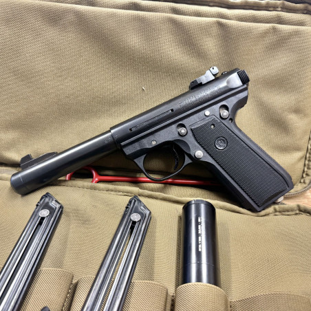 OCCASION VENDUE - Pistolet cal. 22LR RUGER 22/45 TARGET MKIII Fileté + Silencieux A-TEC + 2 Chargeurs