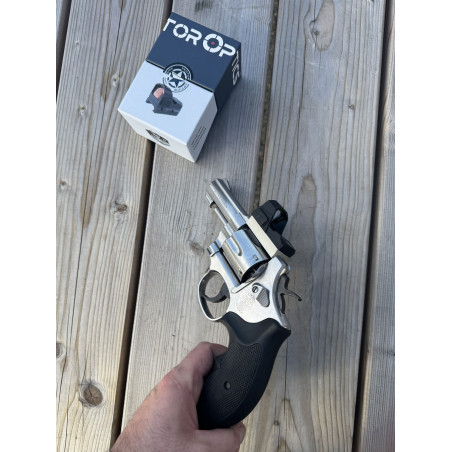 OCCASION - PACK OPTIC READY Smith & Wesson Mod. 64 inox canon 3'' cal. .38 Special + Point Rouge 3MOA + Montage