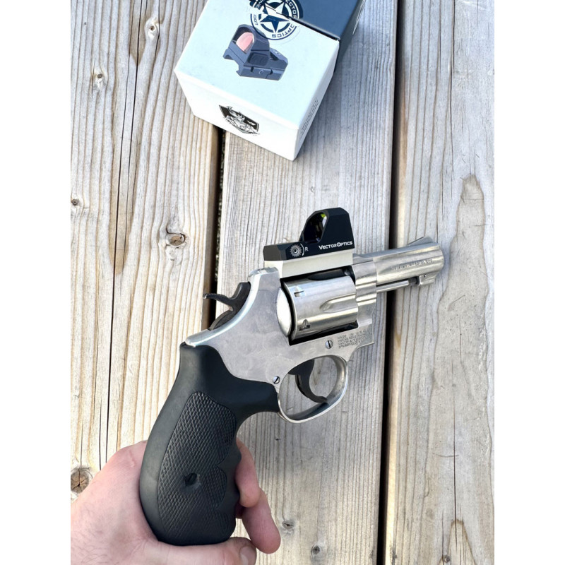 OCCASION - PACK OPTIC READY Smith & Wesson Mod. 64 inox canon 3'' cal. .38 Special + Point Rouge 3MOA + Montage