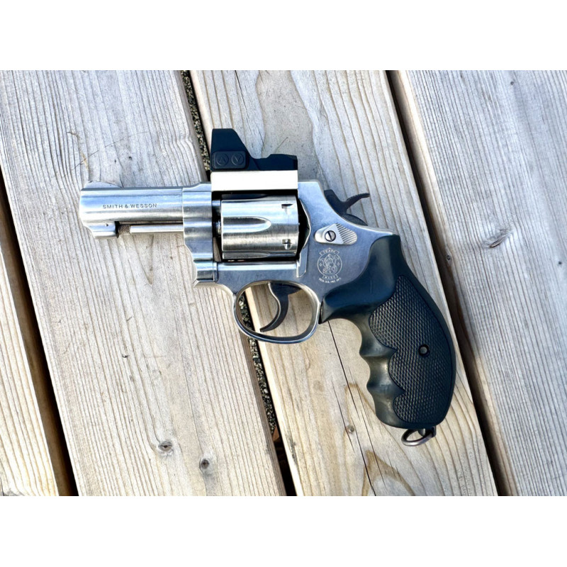 OCCASION - PACK OPTIC READY Smith & Wesson Mod. 64 inox canon 3'' cal. .38 Special + Point Rouge 3MOA + Montage