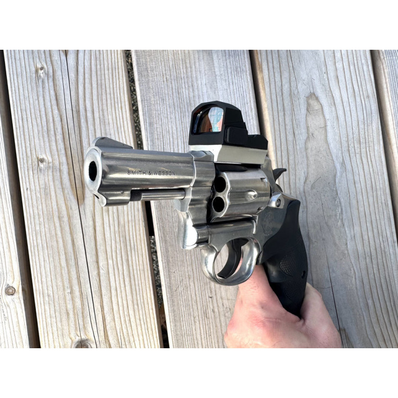 OCCASION - PACK OPTIC READY Smith & Wesson Mod. 64 inox canon 3'' cal. .38 Special + Point Rouge 3MOA + Montage
