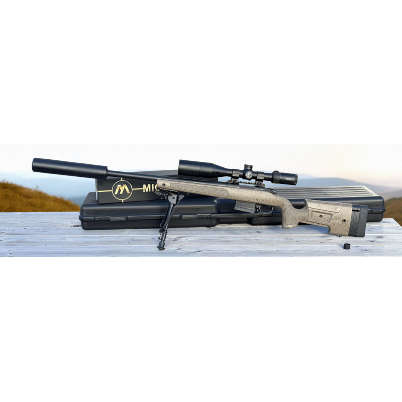 OCCASION VENDUE - PACK BERGARA B14 HMR Cal. 308 Win. + Réducteur de son + Lunette + Bipied
