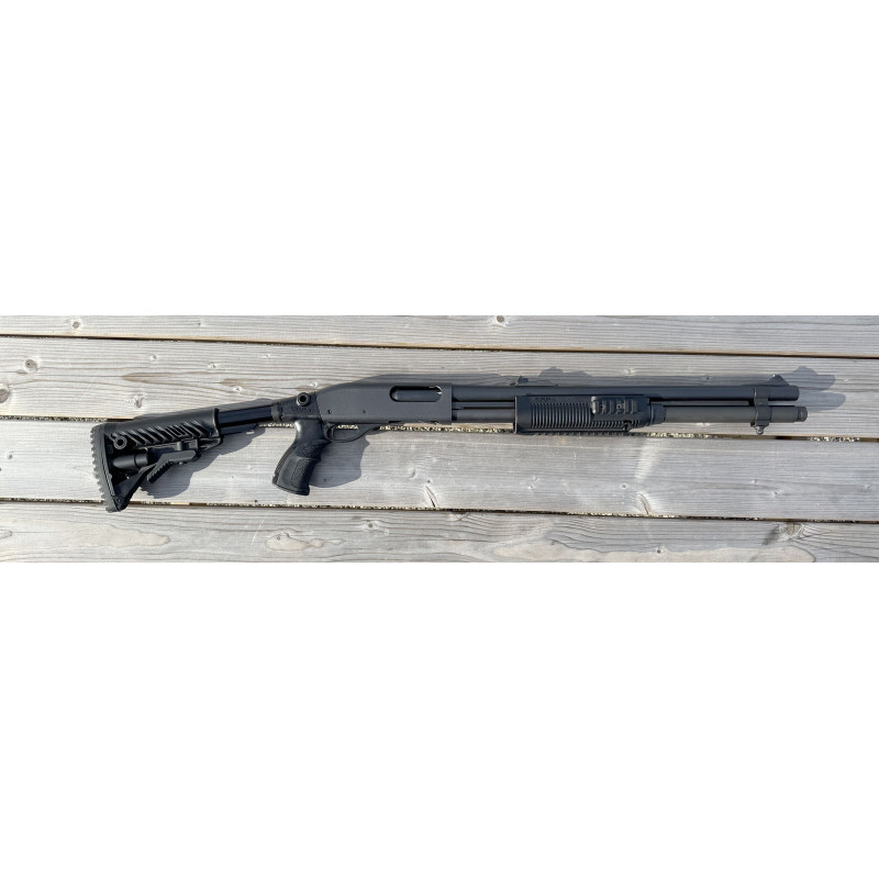 OCCASION VENDUE - Fusil à Pompe REMINGTON 870 Tactical Rayé Cal. 12/70 ou 12/76 Fab Defense + Rallonge tube magasin