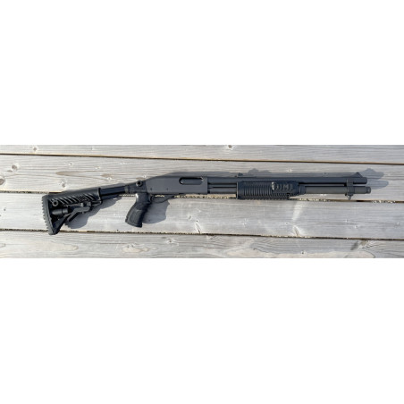 OCCASION VENDUE - Fusil à Pompe REMINGTON 870 Tactical Rayé Cal. 12/70 ou 12/76 Fab Defense + Rallonge tube magasin