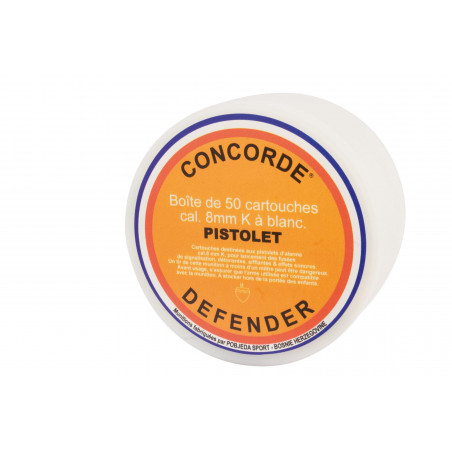 Concorde Defender - Boîte de 50 cartouches 8mm PAK à Blanc