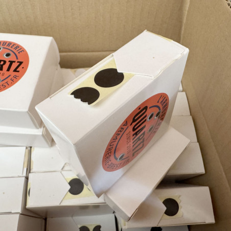 Boite Distributrice 1000 Pastilles Gommettes Autocollantes 15mm Noir