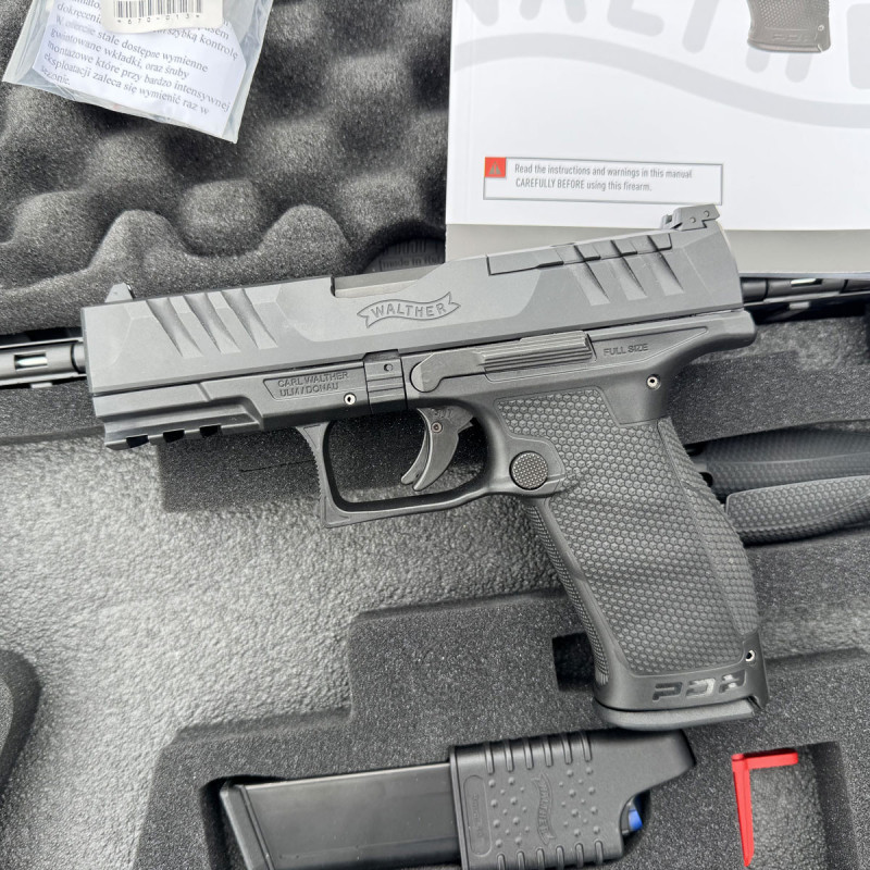 OCCASION VENDUE - Pistolet WALTHER PDP Full Size OR Optic Ready 4" 9x19mm + Platine RMR/Trijicon