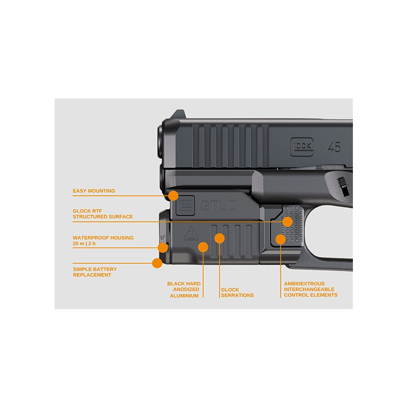 GLOCK - GTL II Nouvelle Lampe LED Tactique
