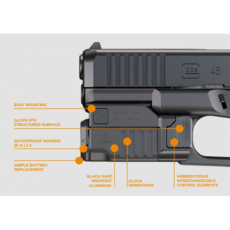 GLOCK - GTL II Nouvelle Lampe LED Tactique