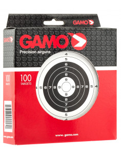 GAMO Paquet de 100 cibles cartonnées 14x14cm