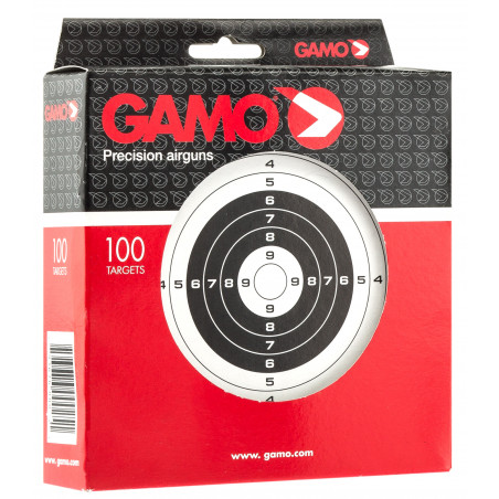 GAMO Paquet de 100 cibles cartonnées 14x14cm