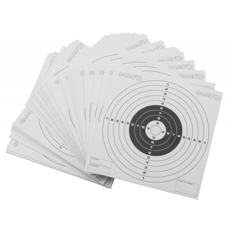 GAMO Paquet de 100 cibles cartonnées 14x14cm