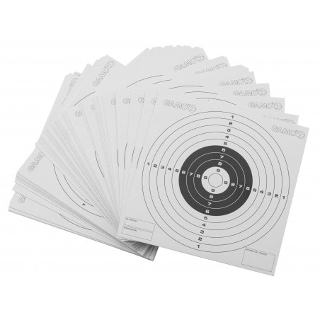 GAMO Paquet de 100 cibles cartonnées 14x14cm