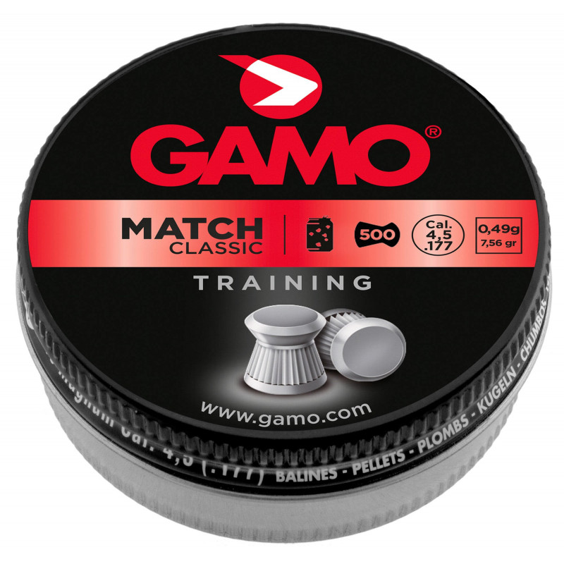 GAMO Boite de 250 Plombs MATCH CLASSIC 4,5mm