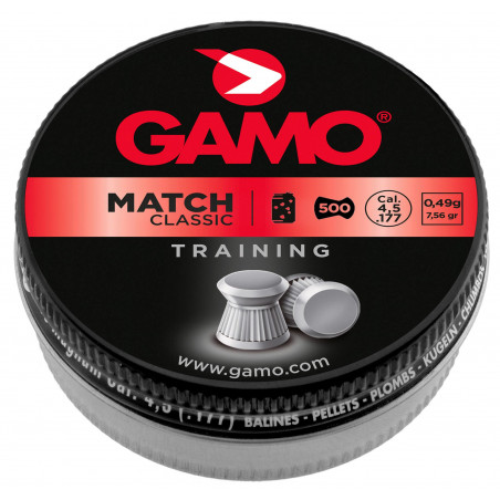 GAMO Boite de 250 Plombs MATCH CLASSIC 4,5mm
