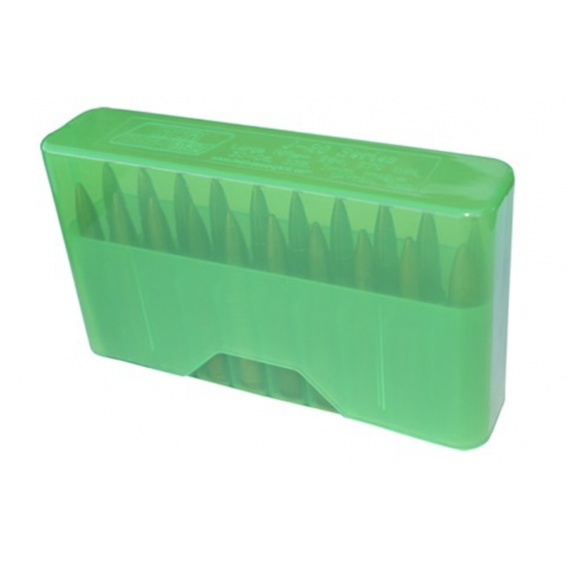 MTM - Boite Rangement 20 Cartouches Munitions J-20-M Medium ( 7,62x39mm / 5,45x39mm ... ) - VERT