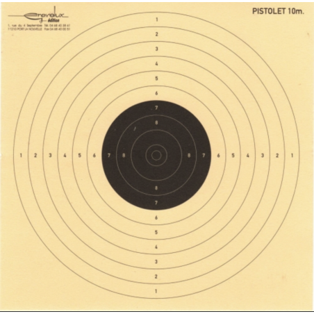 CIBLE Pistolet 10m - format 17x17cm (x200)