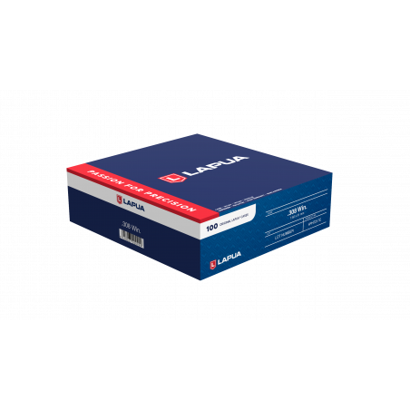 LAPUA - 100 Douilles Match - 308 Win. 7,62 x 51 mm