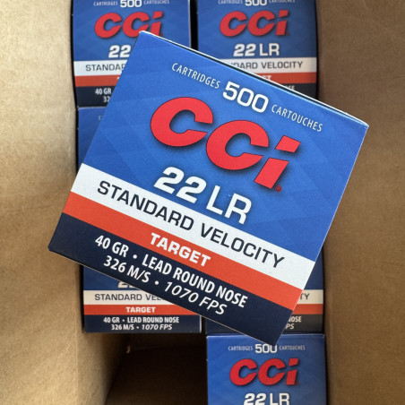 CCI - 500 cartouches 22LR Standard Velocity 40 Grains
