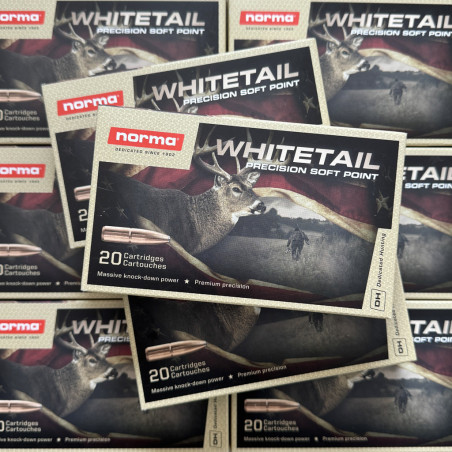 NORMA - Boite de 20 cartouches Whitetail cal. 30-06 Spring. 180 gr SP Soft Point
