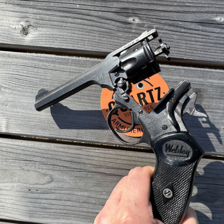 OCCASION - WEBLEY & SCOTT Mark IV Canon 5 pouces Cal. 38 S&W "WAR FINISH" WWII - GRADE A+