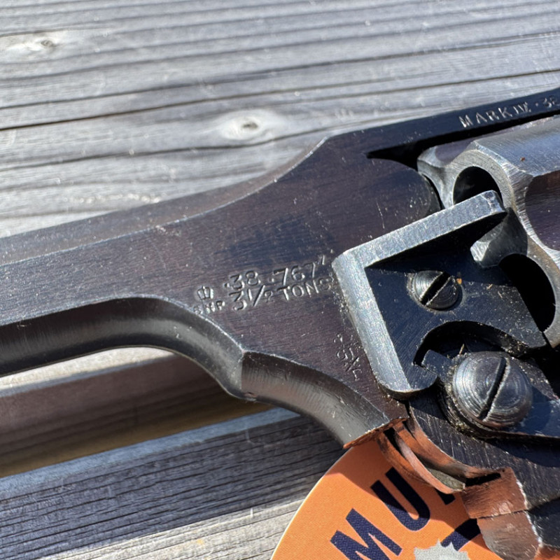 OCCASION - WEBLEY & SCOTT Mark IV Canon 5 pouces Cal. 38 S&W "WAR FINISH" WWII - GRADE A+