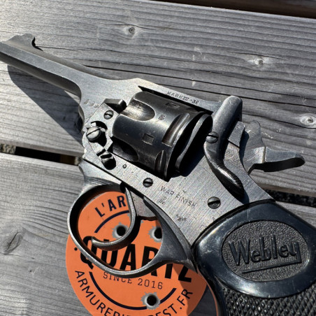 OCCASION - WEBLEY & SCOTT Mark IV Canon 5 pouces Cal. 38 S&W "WAR FINISH" WWII - GRADE A