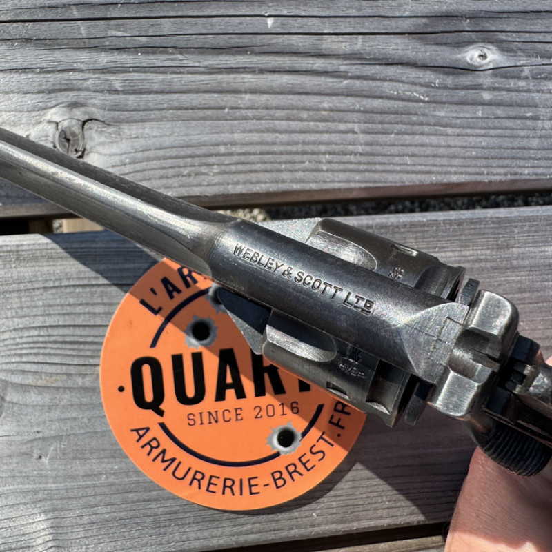 OCCASION - WEBLEY & SCOTT Mark IV Canon 5 pouces Cal. 38 S&W "WAR FINISH" WWII - GRADE A