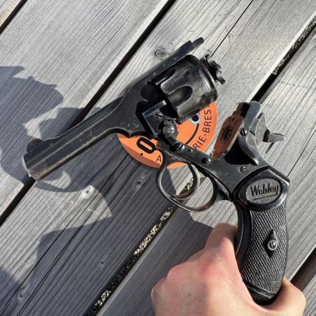 OCCASION - WEBLEY & SCOTT Mark IV Canon 4 pouces Cal. 38 S&W "WAR FINISH" WWII - GRADE B