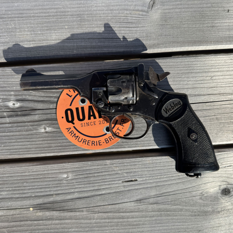 OCCASION - WEBLEY & SCOTT Mark IV Canon 4 pouces Cal. 38 SW S&W "WAR FINISH" WWII - GRADE B