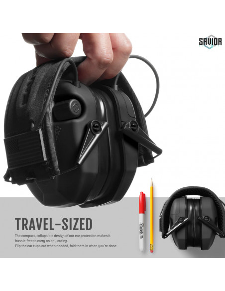 Savior Equipment - Casque Antibruit Electroniques Apollo - Noir