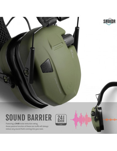 Savior Equipment - Casque Antibruit Electroniques Apollo - OD Green