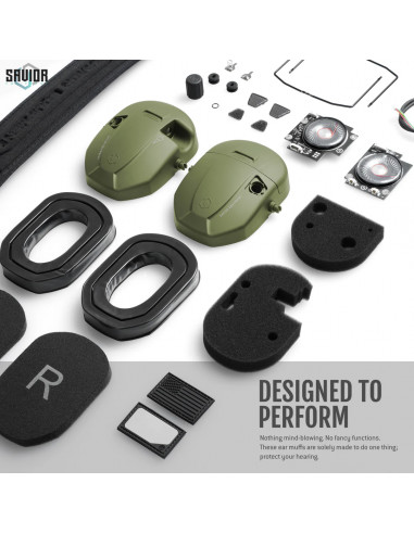 Savior Equipment - Casque Antibruit Electroniques Apollo - OD Green