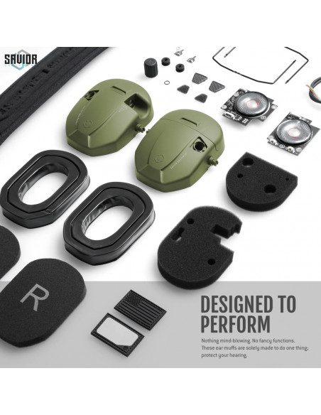 Savior Equipment - Casque Antibruit Electroniques Apollo - OD Green