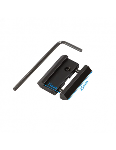 Adaptateur Rail 11mm vers Rails Picatinny 20mm Weaver