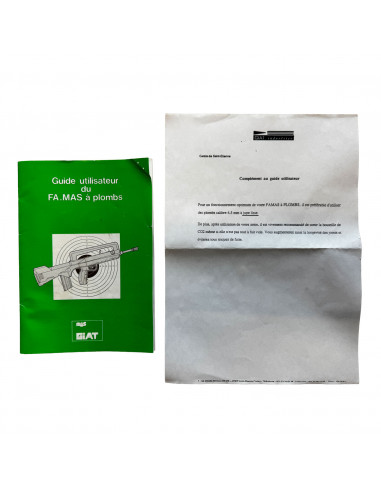 COLLECTION VENDUE - Fusil d'Assaut GIAT MAS FAMAS à plombs 4,5mm CO2 Etat Neuf avec 1 Chargeur et Guide Utilisateur