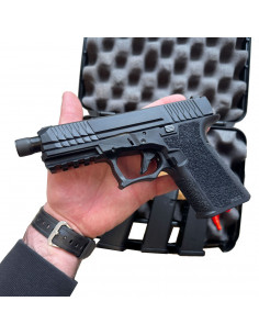 POLYMER 80 - PFS9 COMPACT Canon Fluté et Fileté 1/2-28 TPI Cal. 9x19mm - CLONE GLOCK 19 Fileté 2