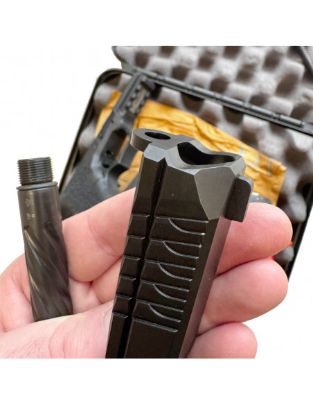 POLYMER 80 - PFS9 COMPACT Canon Fluté et Fileté 1/2-28 TPI Cal. 9x19mm - CLONE GLOCK 19 Fileté