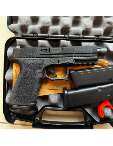 POLYMER 80 - PFS9 COMPACT Canon Fluté et Fileté 1/2-28 TPI Cal. 9x19mm - CLONE GLOCK 19 Fileté