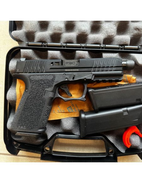 POLYMER 80 - PFS9 COMPACT Canon Fluté et Fileté 1/2-28 TPI Cal. 9x19mm - CLONE GLOCK 19 Fileté