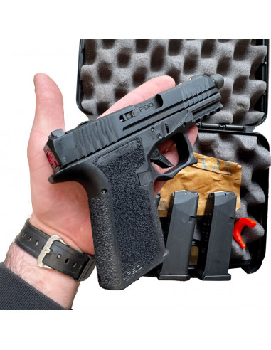 POLYMER 80 - PFS9 COMPACT Canon Fluté et Fileté 1/2-28 TPI Cal. 9x19mm - CLONE GLOCK 19 Fileté
